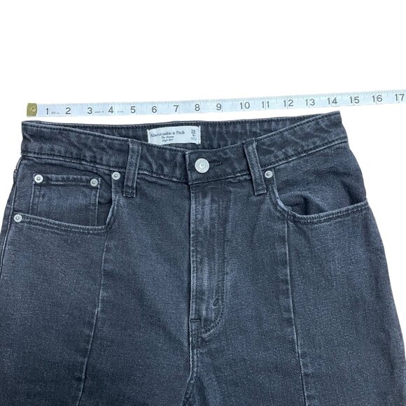 ABERCROMBIE & FITCH JEANS CURVE LOVE THE SKINNY HIGH RISE FRONT SEAM SLIT SZ 28 - Picture 9 of 11